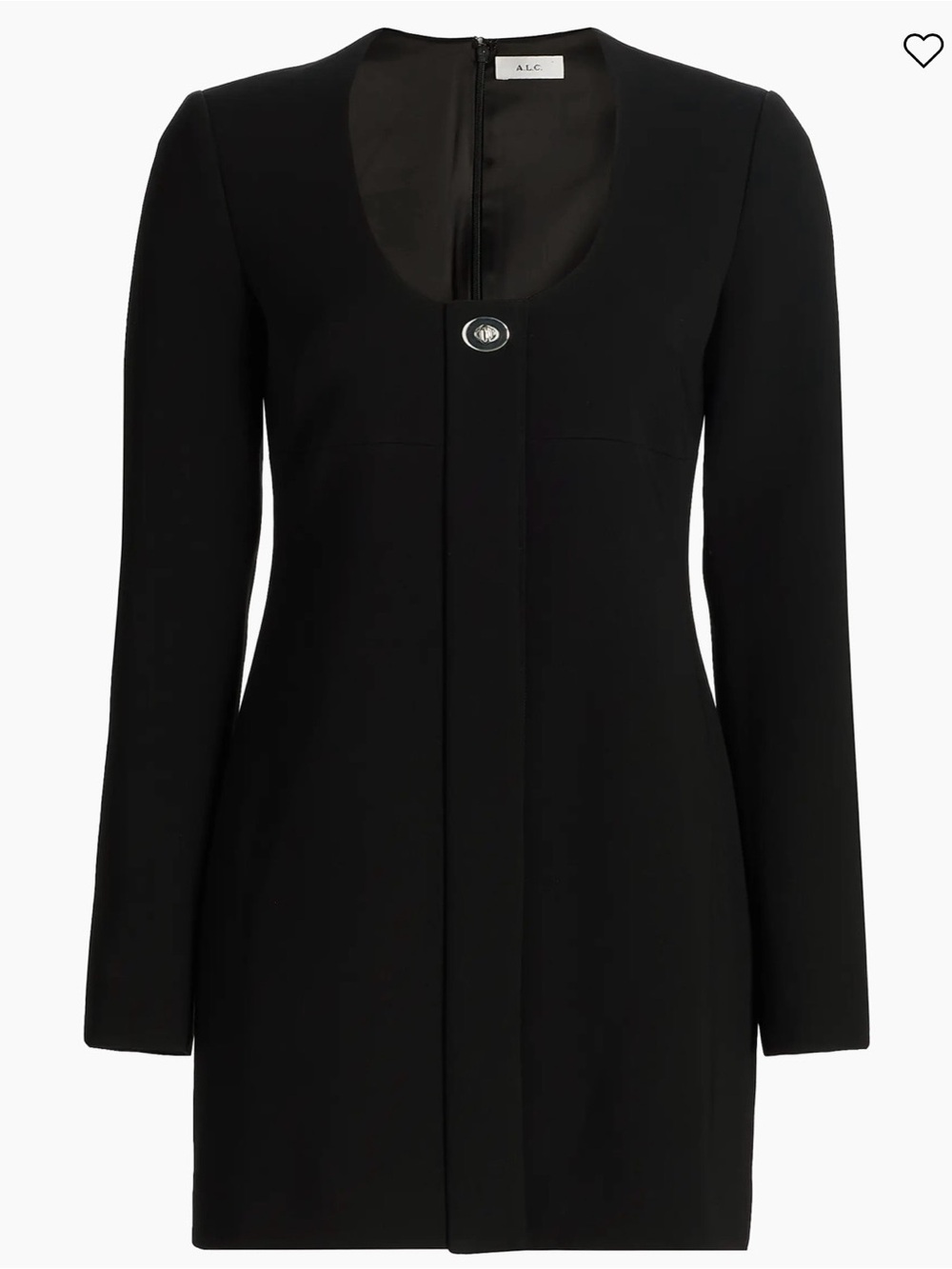 A.L.C. Black Long-Sleeve Mini Dress